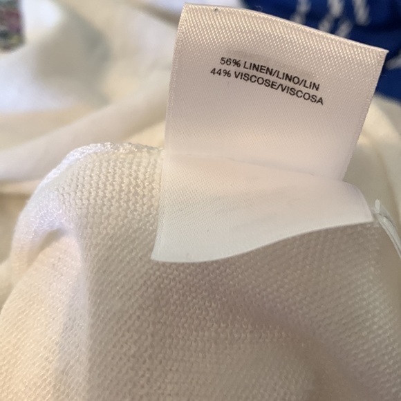 Jones Studio Linen Drape Front Cardigan White Size Medium - Picture 10 of 10